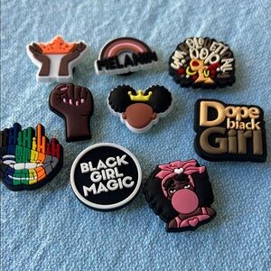 Jibbitz Colorful Black Girl Magic Shoe Charms